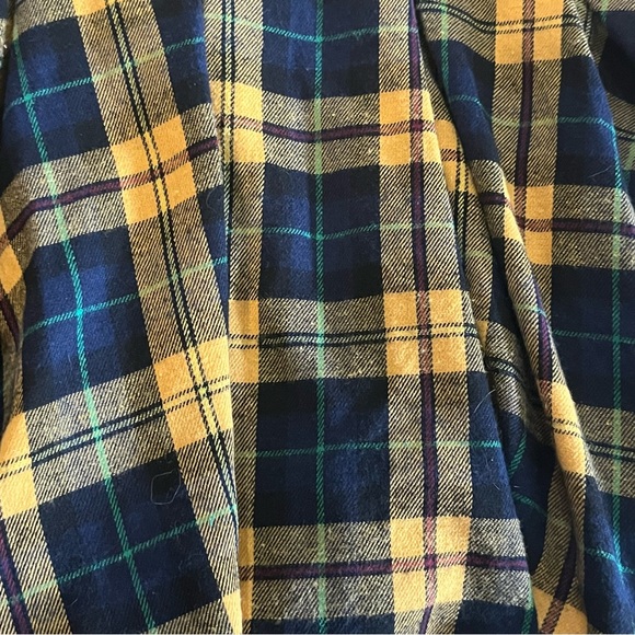 PRETTY GARBAGE Cincher Belted Plaid Pleated Mini Skirt Yellow Size Small GOTHIC - Picture 8 of 10